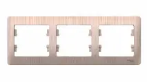 Systeme Electric Glossa Сосна Рамка 3-ая, горизонтальная, GSL001503