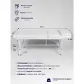 Cтол кушетка массажный стационарный с вырезом для лица и регулировкой высоты 190*70, Уютный мастер, белый