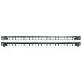 Hyperline PPBLHD-19-24S-SH-RM Модульная патч-панель 19 , 24 порта, Flat Type, 0.5U, для экранированных и неэкранированных модулей KJNE, с задним кабельным организатором (без модулей)