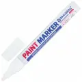 Маркер-краска лаковый (paint marker) 4 мм, белый, нитро-основа, алюминиевый корпус, BRAUBERG PROFESSIONAL PLUS, 151444