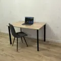 Компьютерный стол Дуб 120*80 см. Черные ножки
