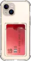Защитный чехол на iPhone 13 прозрачный с картхолдером / Противоударный бампер с защитой камеры