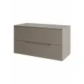 Тумба под раковину со столешницей Orange Line 100 подвесная, 2 ящика, матовый латте