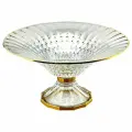 Ваза для фруктов 36 см н/н Bohemia Design Даймонд /Золотой ободок / 277097