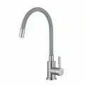 Смеситель для кухни ESKO Snake (K44 G) с гибким изливом серый/хром