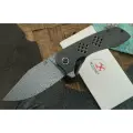 Складной нож Kansept Knives Entity, клинок дамаск, рукоять титан