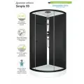 Душевая кабина Domani Spa Simple 90х90, низкий поддон, черные стенки, стекло прозрачное 4мм, черный профиль