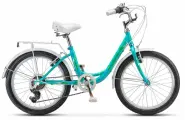 Велосипед детский STELS Pilot 225 V, колесо 20, рама 12 на рост 115 - 135 см, 6 скоростей, Мятный