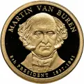 США 1 доллар dollar 2008 Proof Мартин Ван Бюрен 8-й президент США знак монетного двора SСан-Франциско, Медь