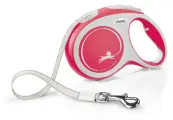 Поводок-рулетка Flexi New Coмfort tape L, 5 м, 60 кг, красный