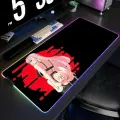 RGB Игровой коврик для мыши с рисунком аниме Zero Two, большой размер 900X400, печать высокой четкости, процесс фиксации краев, настольный коврик для компьютерной клавиатуры, большой размер XXL