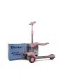Детский самокат-беговел RiverToys HB-603-PINK розовый от 1 года с сиденьем