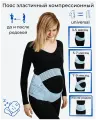 Бандаж для беременных 4 в 1 универсальный, дородовой, послеродовой, после кесарева, СИНИЙ, р. XL (100-130 см) АЛЬМЕД