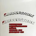 Наклейки на шины BRIDGESTONE 32мм. Клей в комплекте. Резиновые буквы для колес авто и мото из 3D резины, Спортивные диски. Надписи на диски и колёса.