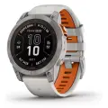 Умные часы Garmin Fenix 7 Pro Sapphire Solar, Fog Gray with Ember Orange Band (010-02777-21)