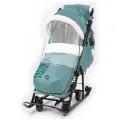 Санки-коляска Ника детям НД7-5К/МТ мятный с шишкой