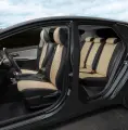 Комплект авточехлов Автопилот Алькантара ромб Opel Corsa D Хэтчбек (40/60) с 06-14г. Черный + Бежевый