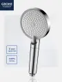 Лейка для душа GROHE, нержавеющая сталь, 5 режимов струи, хромированная, 1 шт