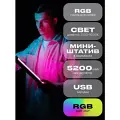 Cветодиодный светильник LED, неоновая лампа настольная RGB для фото и видео съемки 38 см, Штатив в комплекте, Черный