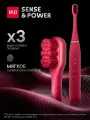 Электрическая звуковая зубная щетка SPLAT Sense&Power с силиконовым покрытием и сменными насадками, цвет в ассортименте