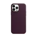 Кожаный чехол MagSafe для iPhone 13 Pro Max Dark Cherry / Анимация NFC / Leather Case with MagSafe для Айфон 13 Про Макс / Вишнёвый