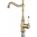 Смеситель для кухни с поворотным изливом Trigor ретро в цвете бронза