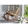 Кресло-качалка из натурального ротанга 05/05В разборное с подушкой, цвет орех матовый