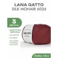 Пряжа Lana Gatto Silk Mohair 06026 Тёмно-красный 3 мотка (Итальянский мохер на шелке Лана Гатто Силк Мохер)
