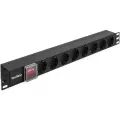 Блок розеток Exegate ServerPro PDU-19H801 Al-8S-C14-SW (EX280840RUS)