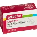 Скрепки Attache (28мм, металлические, круглые, никелированные) 100шт, 10 уп.