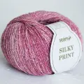 Пряжа Silky print Seam цвет 637 ягодный взрыв, 2мотка*(200м/50г), 100% натуральный шелк