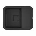 Кухонная мойка с крылом OMOIKIRI Tasogare 65-BL, искусственный гранит/черный