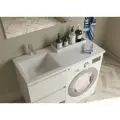 Раковина белая Марсал 130 лев. на стиральную машину 1300*482