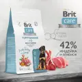 Сухой корм Brit Care Dog Puppy&Junior Healthy Growth для щенков и молодых собак крупных пород Индейка и ягненок, 3 кг.
