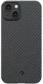 Чехол PITAKA MagEZ Case 3 для iPhone 14 Plus черно-серый кевлар 1500D Twill (KI1401M)