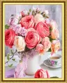 Алмазная мозаика Утренний букет круглые стразы на подрамнике 40x50 см, SGA20013