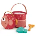 Складное ведерко - сумочка для пляжа Рыбка, с лопаткой и формочкой