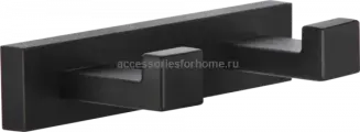 Крючок для полотенца двойной из латуни GANZER GZ88052-C цвет черный