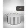 Кастрюля INDOKOR PROFESSIONAL нерж. сталь 9,0Л, 24Х20СМ с крышкой ZX-HC-24009