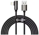 Кабель для игр BASEUS Legend Series Elbow Fast Charging Data Cable, USB - Lightning, 2.4А, 1 м, Черный