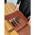 Кожаный чехол для ножей/сумка-скрутка шеф-повара