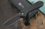 Складной нож CIVIVI Elementum II Button Lock C18062P-1, сталь Nitro-V blackwash, рукоять black G10