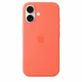 Чехол силиконовый MagSafe для iPhone 16 Tangerine, Silicone case MagSafe для айфон 16 - Мандариновый