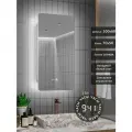 Зеркало-шкаф Палантин 100*60 с холодной LED-подсветкой, петли справа, с часами