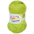 Пряжа Alpina SATI 10 шт. по 50 г 100% мерсеризованный хлопок 170 м №088 яр. зеленый