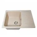Кухонная мойка мраморная GranAlliance G-26 Песочная матовая 570*470*200 без сифона