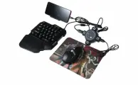 Геймпад для смартфона Клавиатура Мышка, Игровой комплект мышь, клавиатура, конвертер, поставка, кабель, 5 в 1