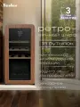 Винный шкаф TESLER CWC-188 CARAMEL WOOD, под дерево, 18 бут, электронное управление