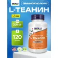 NOW L-Theanine 200 mg, Л-Теанин двойной силы, 120 капсул
