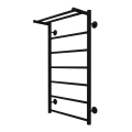 Полотенцесушитель водяной EL-TERM (Эл-Терм) ЛИОН С ПОЛКОЙ 500х900 мм, черный, нержавеющая сталь